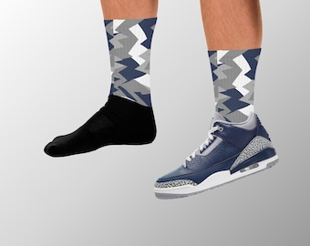 Socks Match Jordan 3 Georgetown - Georgetown 3s Socks