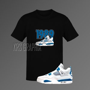 T-Shirt To Match Jordan 4 Military Blue - &#39;1989 Jordans&#39;