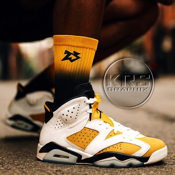 Socks to Match Jordan 6 Yellow Ochre - Gradient - Etsy