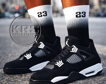 Calcetines a juego con las Jordan 4 White Thunder - Fade Away