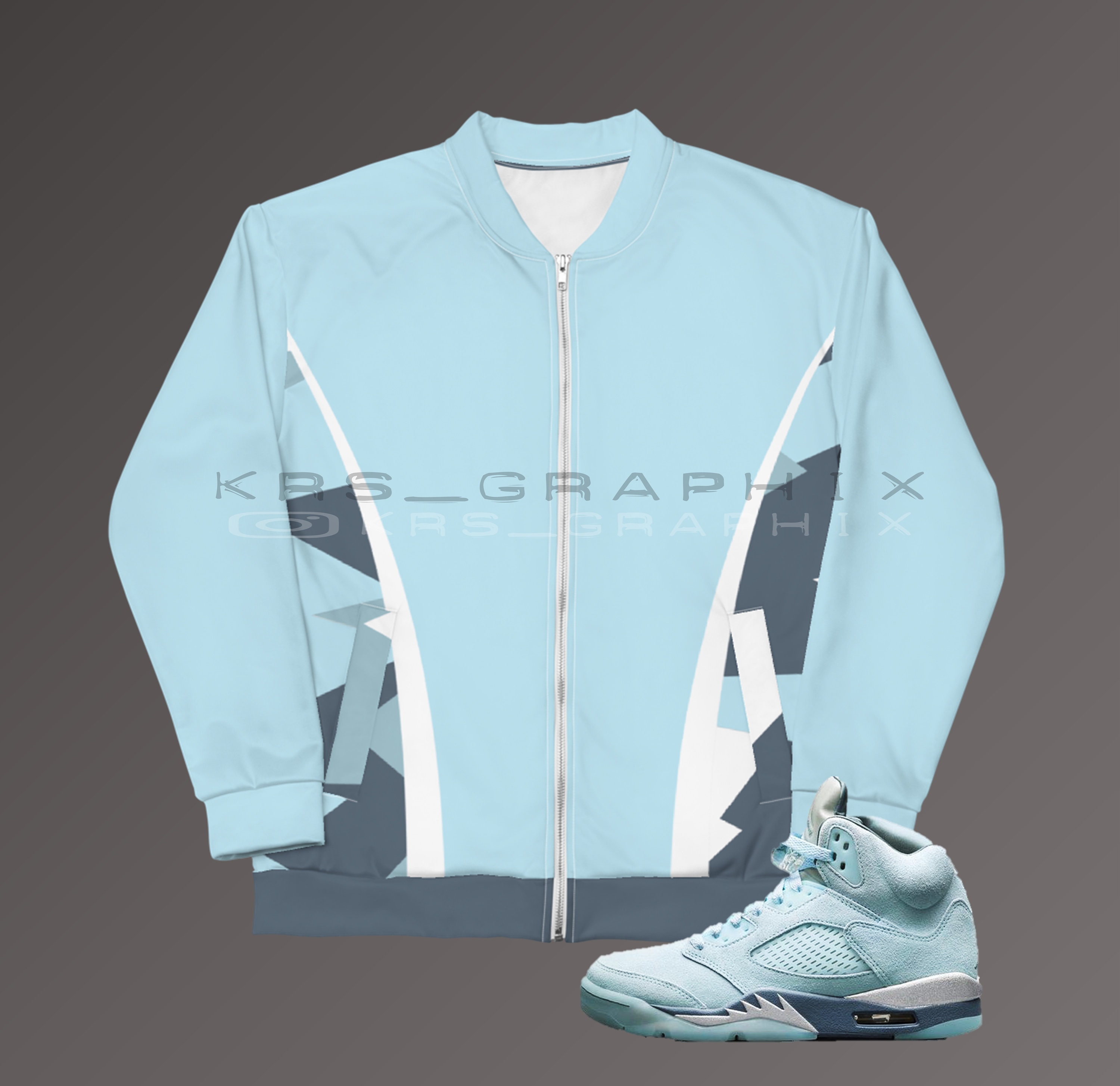 Blue Bird Jacket Blue Bird 5 Jacket Blue Bird 5S Jacket Jacket to Match Jordan 5 Colorful Jagged Inserts Etsy Canada