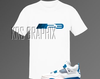 T-Shirt passend zu Jordan 4 Militärblau - 23 Fresh