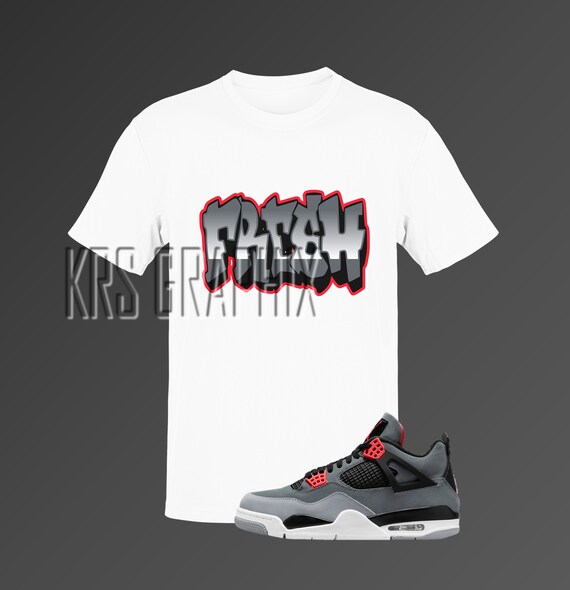 Air Jordan 4 Retro Infared Size 10.5 with matching shirts Jordan 4 infrared Sneaker tees match retro 4s infrared 23 shoes main image 2