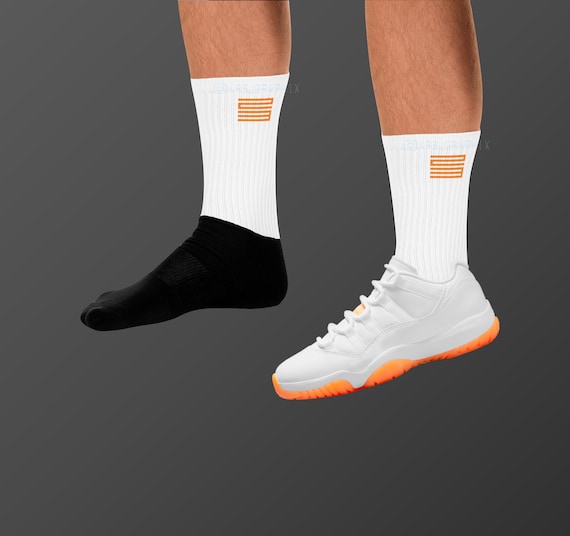 jordan 11 bright citrus on feet