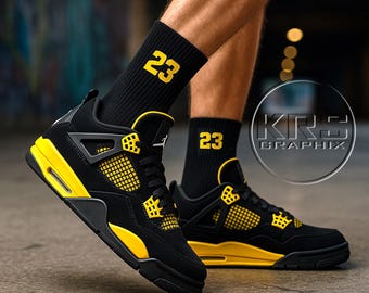 Calcetines a juego con las Jordan 4 Thunder - 23'S