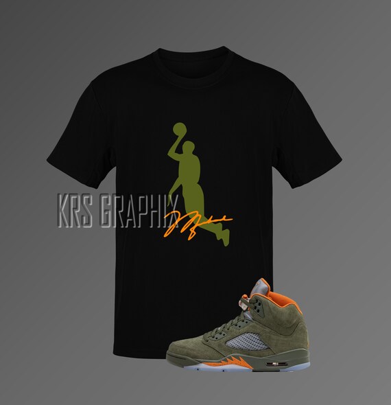 olive green jordan t shirt