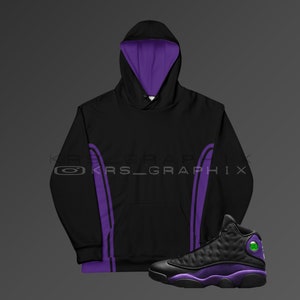 Jordan 13 Purple Hoodie Etsy