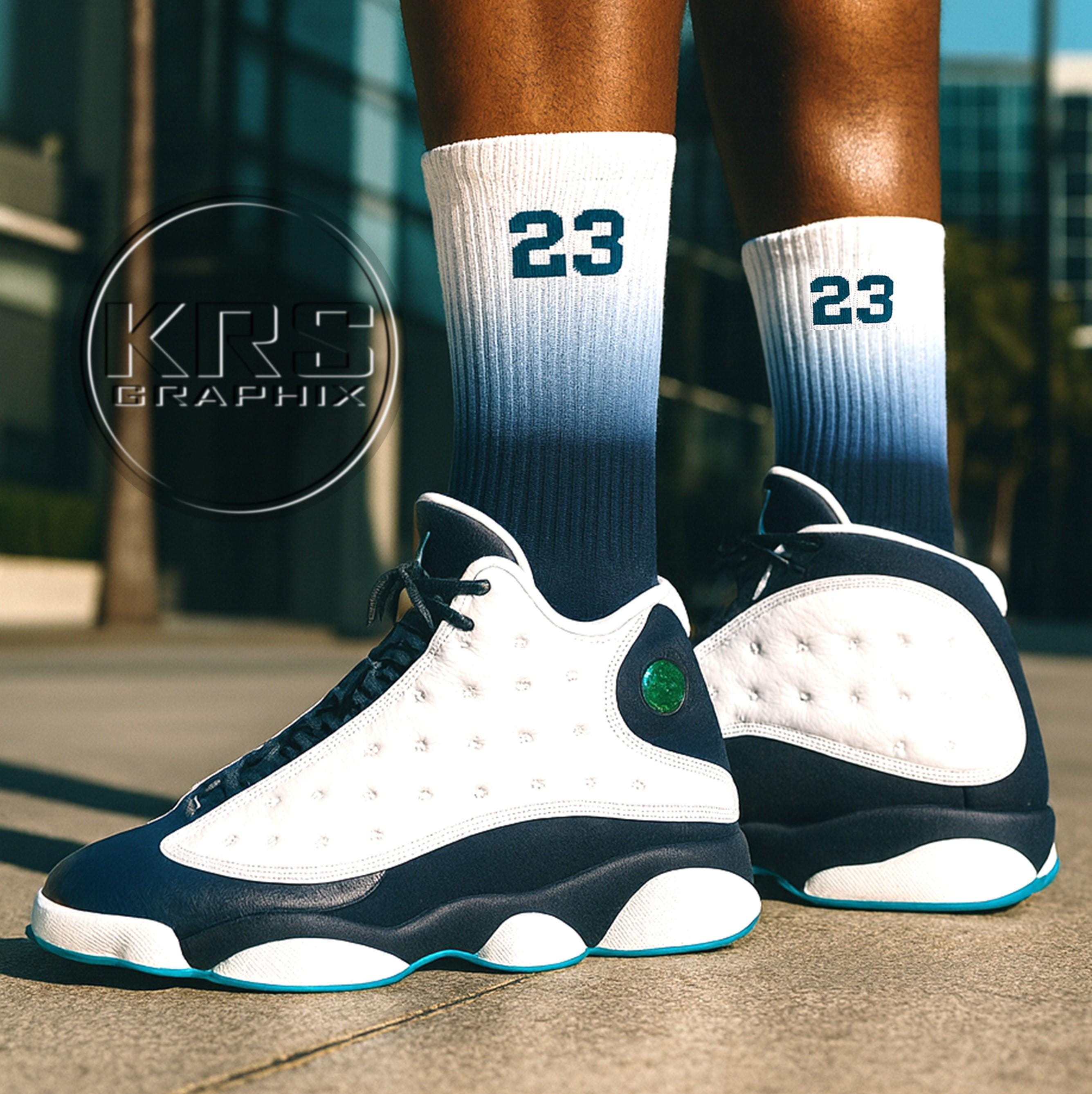 Socks Match Jordan 13 Obsidian - Obsidian 13s Socks 23