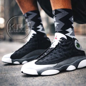 Black Flint Socks | Black Flint 13 Socks | Black Flint 13S Socks | Socks To Match Jordan 13 | Jagged