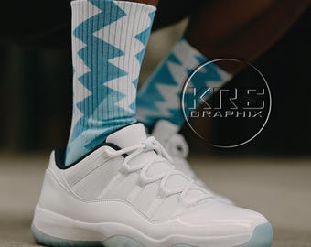 Socks To Match Jordan 11 Legend Blue - Jagged