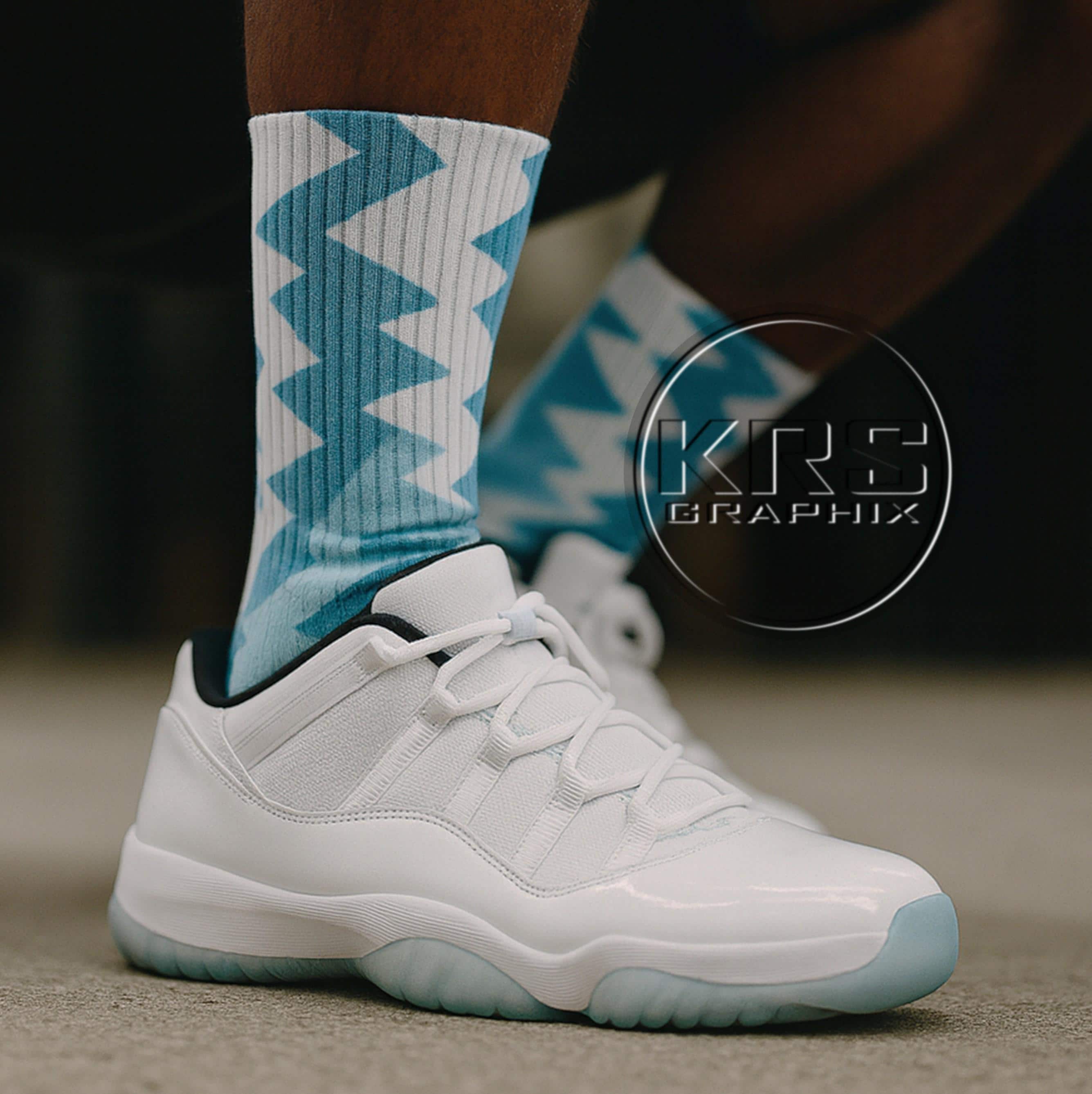 Socks to Match Jordan 11 Legend Blue - Jagged - Etsy