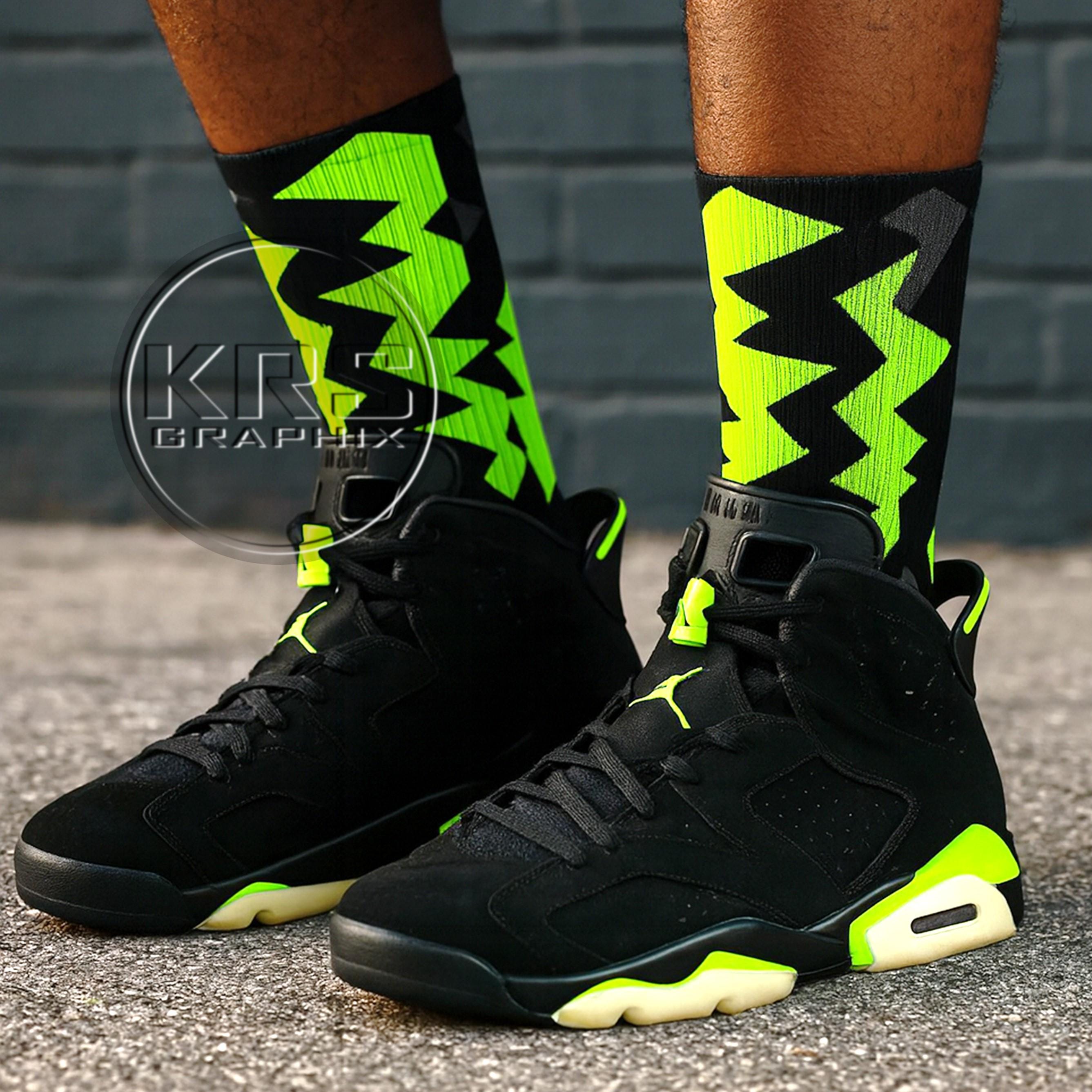 air jordan 6 retro electric green on feet