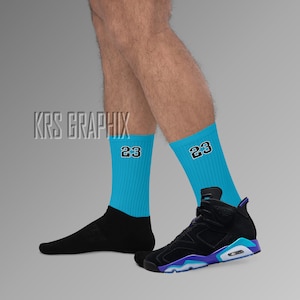Socks To Match Jordan 6 Aqua - 23&#39;S