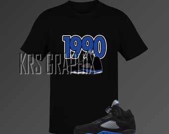 Camisa azul Racer / Camisa Racer Blue 5 / Camisa Racer Blue 5s / Camiseta Jordan 5