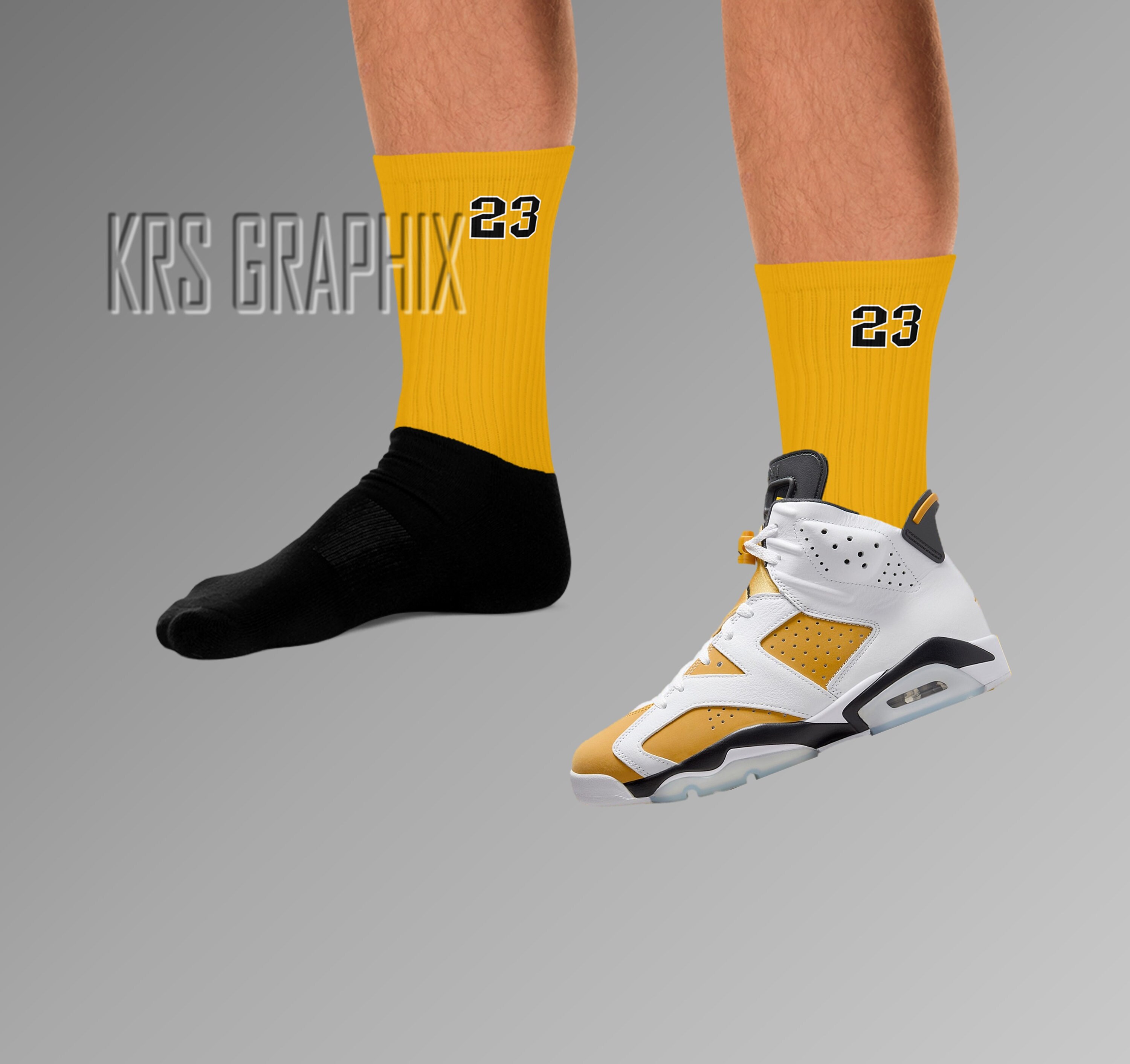 Black and yellow jordan socks hotsell