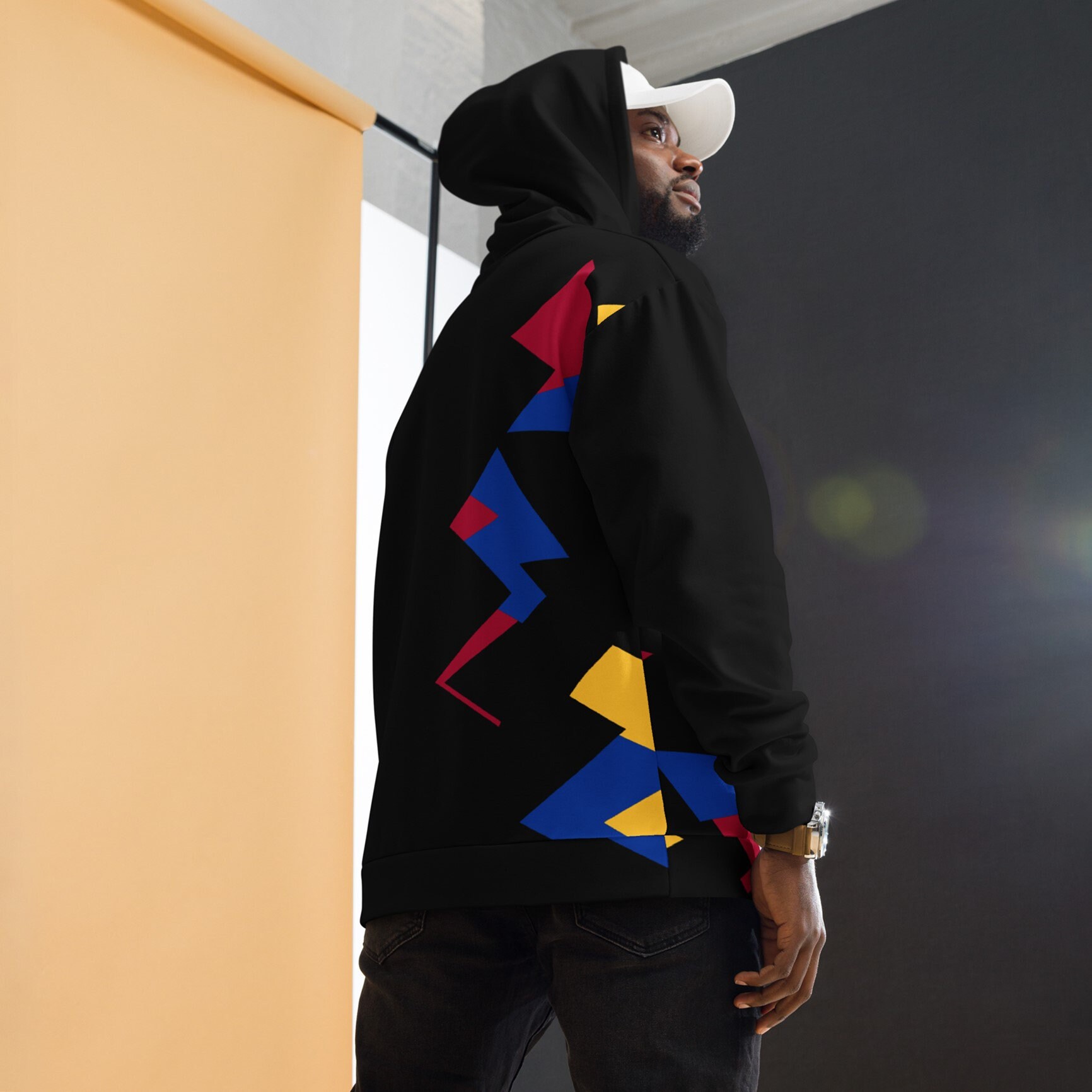 【GRAVER】24FW★ [UNISEX]TIME-ATTACK Color Matching Hoodie Full Print Hoodie to Match Jordan 8 Playoffs - Jagged - Etsy