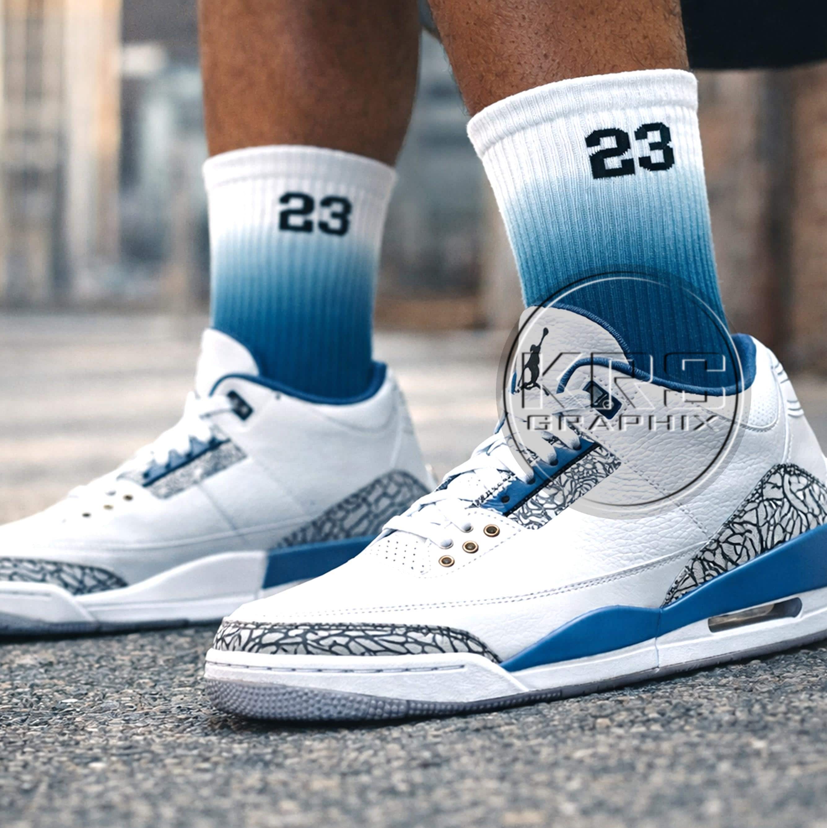 air jordan 3 retro unc on feet