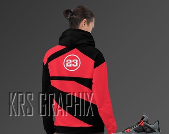 Jordan Retro Infrared Hoodie Infrared 4s Retro Unisex Hoodie