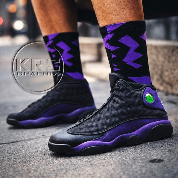 Court Purple Socks | Court Purple 13 Socks | Court Purple 13s