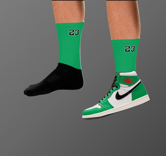 Green jordan socks clearance