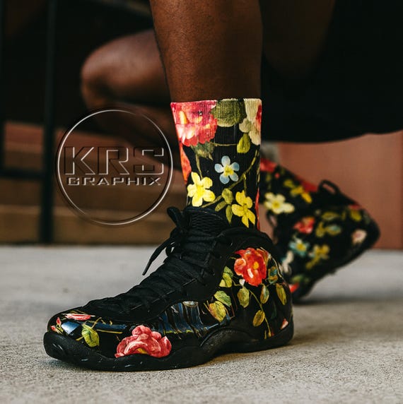 floral foamposites on feet