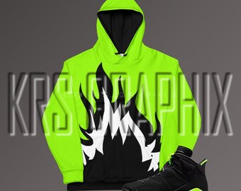 electric green jordan 6 hoodie