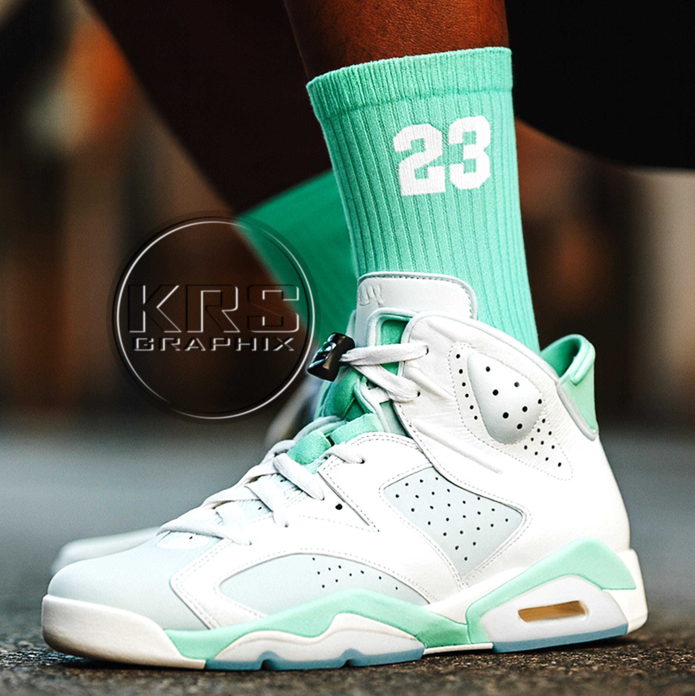 mint colored jordans