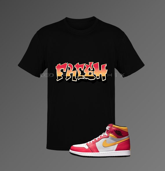 fusion red jordan 1 shirt