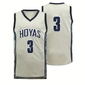 Mrewsen Men's Georgetown#3 Basketball Jersey Mesh Embroidery