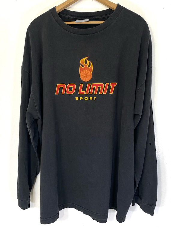 Rare Vintage No Limit Sport T-shirt Made in USA Black Puff Print