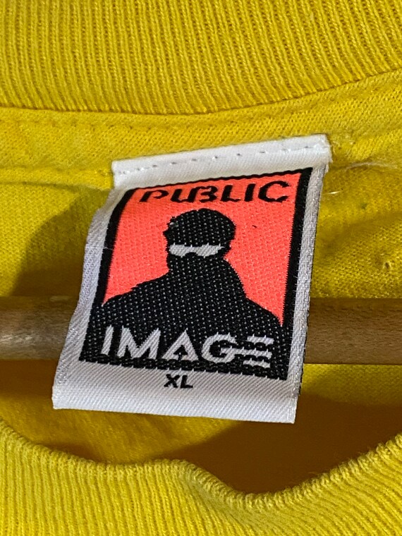 Vintage T-shirt Made in USA “Public Image” yellow… - image 4