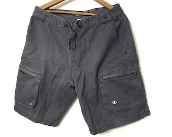 Zimaes-Men Plus-Size 3/4 Pants Vintage Wash Relaxed Fit Cargo Short 
