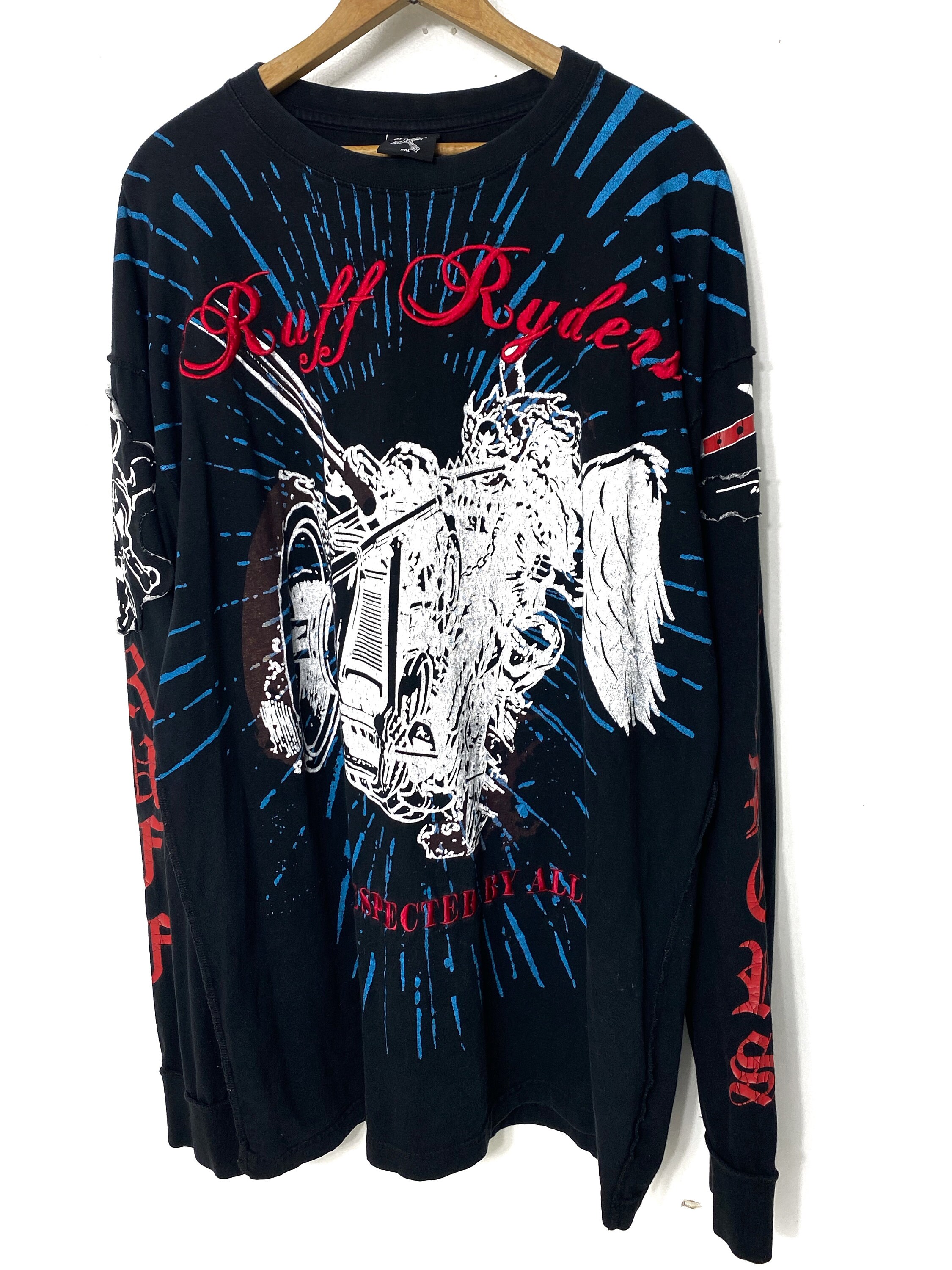 Vintage Very Rare 2000s Ruff Ryders Long Sleeve T-shirt Dmx All Over ...