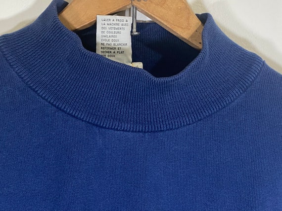 Vintage mock sweater navy blue women’s small Talb… - image 3