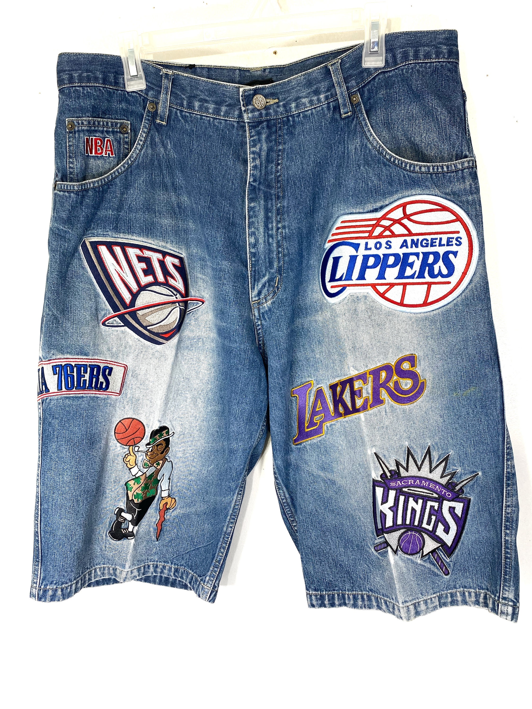 Vintage - Men - Unk NBA Patch Denim - Blue - Nohble