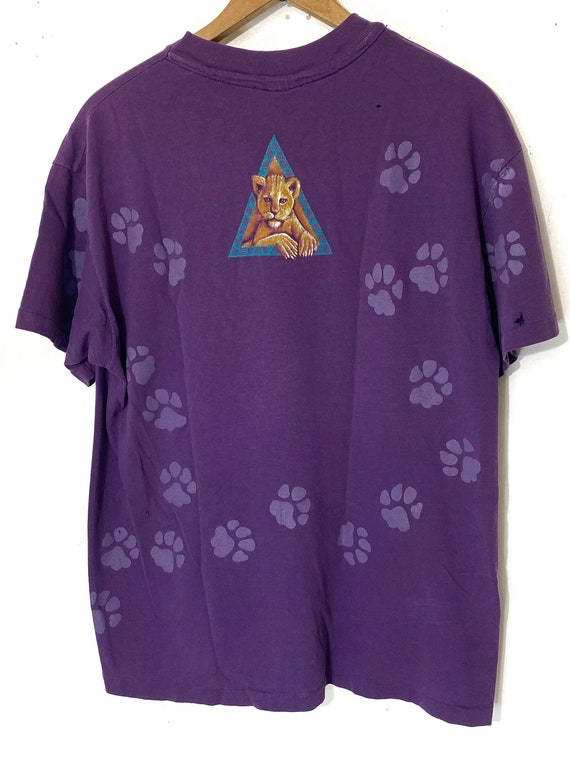 【未使用品】 Vintage 90s Lion T-shirt Made in USA All Over Print Double ウェア