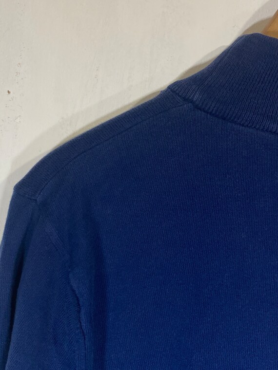 Vintage mock sweater navy blue women’s small Talb… - image 9