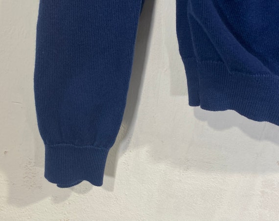 Vintage mock sweater navy blue women’s small Talb… - image 6