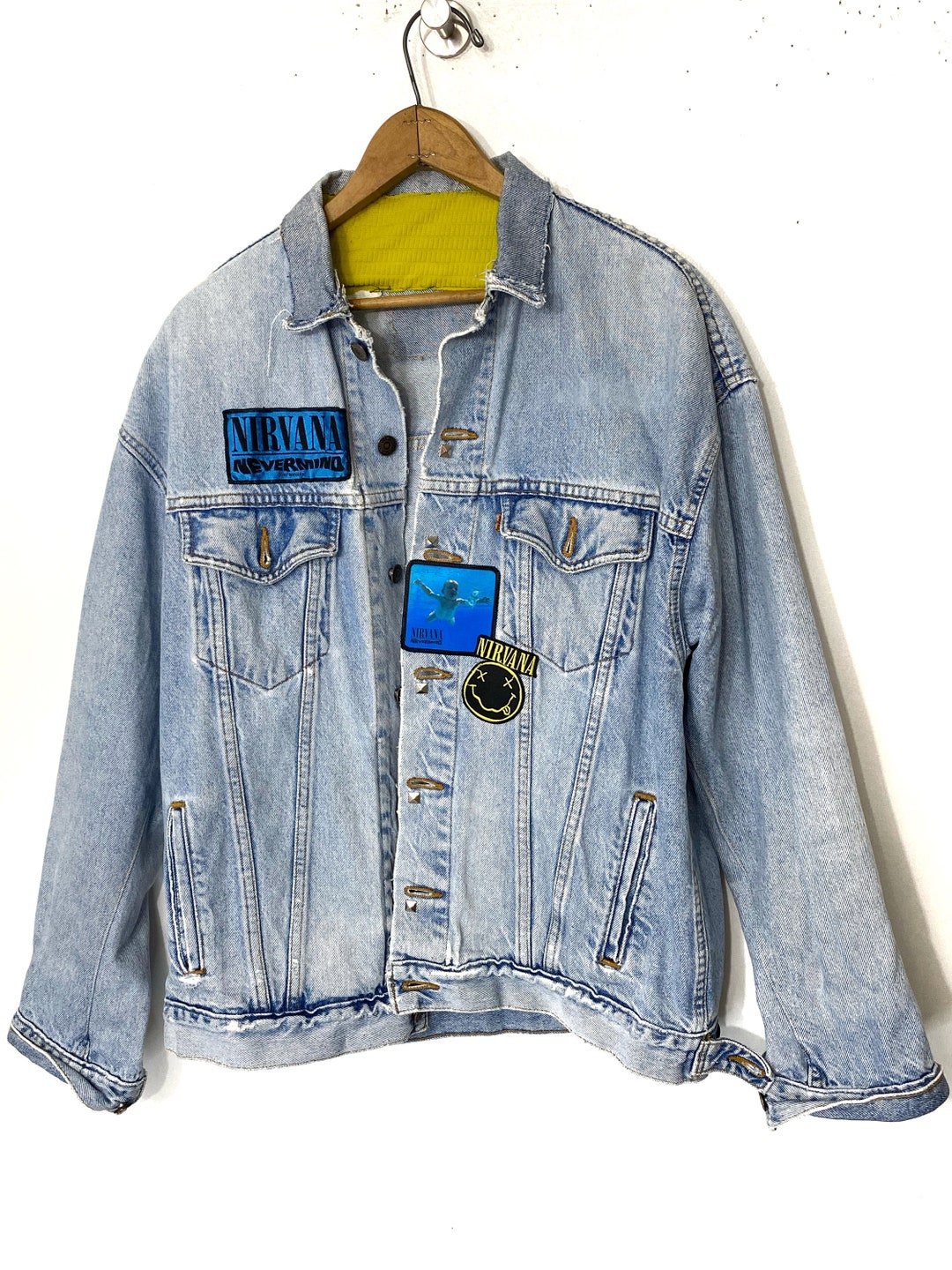 NIRVANA Happy Face Patch-Denim Jacket / ロックファッション