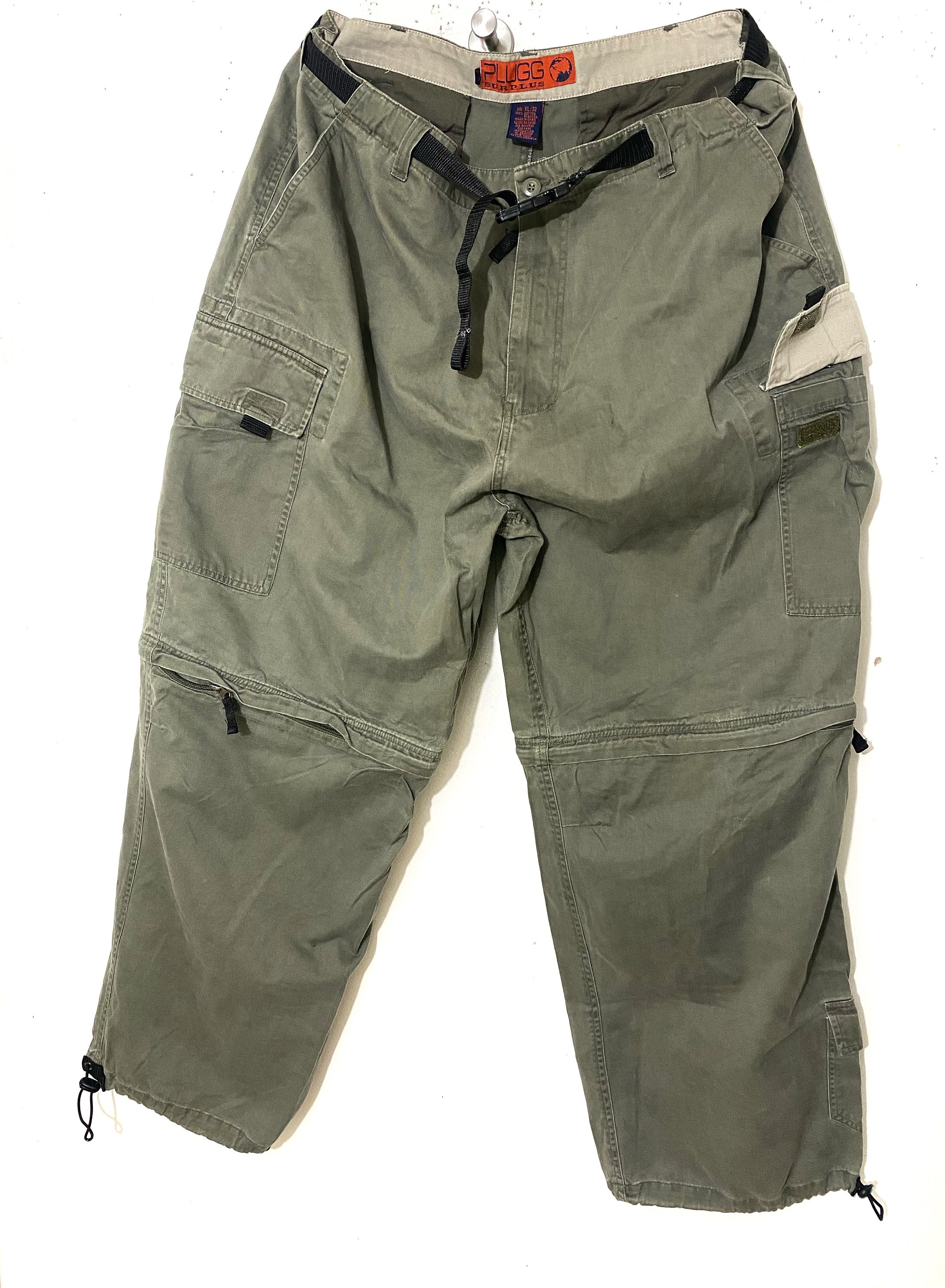 Rare Vintage Plugg Cargo Utility Pants Mens Size 32/XL Olive Green True Vintage 90s Skater Parachute Pants Fits Any Waist Size From 3238 - Etsy Rare Vintage Plugg Cargo Utility Pants Mens Size 32/XL Olive Green True Vintage 90s Skater Parachute Pants Fits Any Waist Size From 3238 - Etsy