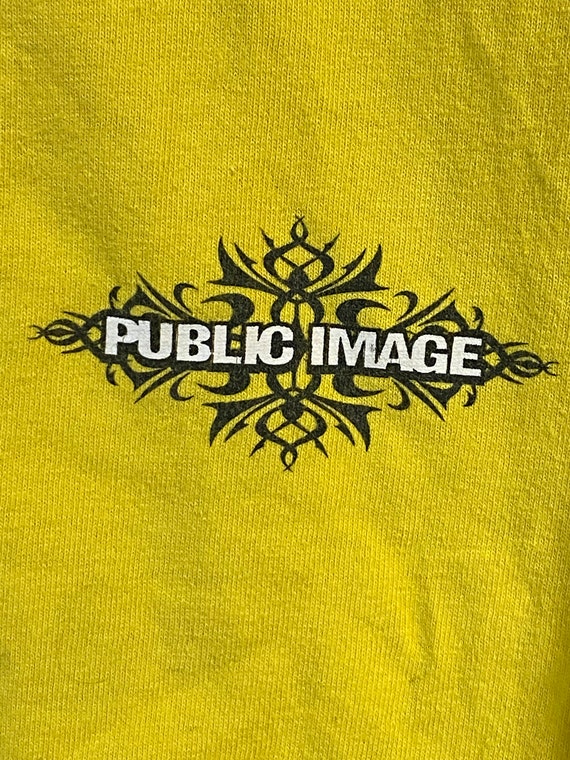 Vintage T-shirt Made in USA “Public Image” yellow… - image 6