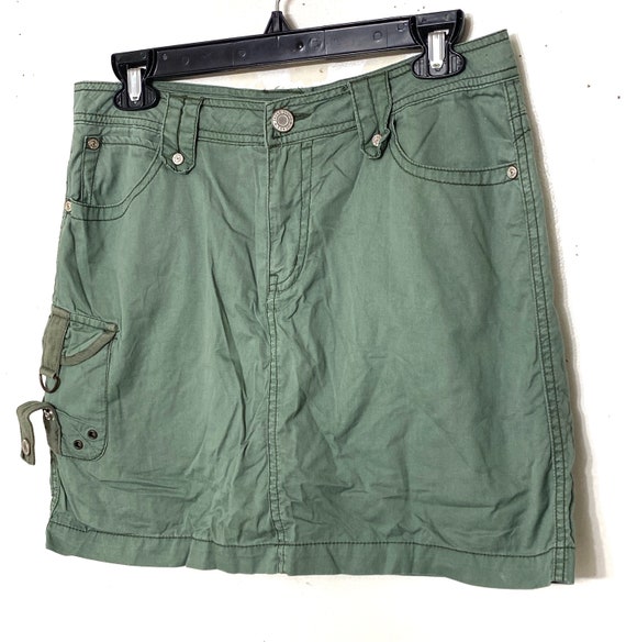 Vintage faded glory skort size 6 green cargo skirt