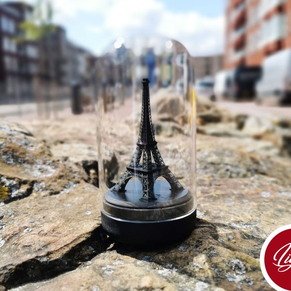 Eiffel tower glass covered small urn in multiple colors | Any monument building is possible as a keepsake to create | memorial day gift