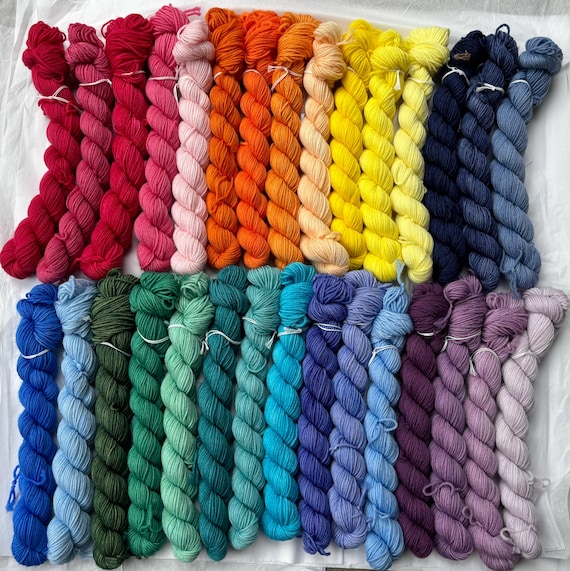 Fingering/Sock minis You Choose! 20 gram, superwash 75/25 merino/nylon