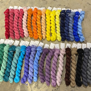 You Choose! 20 gram fingering/sock mini skeins for making Gnomes or other garments! Superwash merino/nylon hand dyed yarn minis.