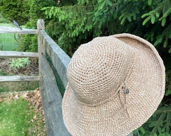 Kettle Brim Sun Hat, June Sun Hat, Garden Hat, Hiker’s Sun Hat, Fisherman’s Bucket Hat, packable/crushable travel sun hat, crochet sun hat