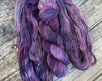 Night Sky fingering/sock, 80/20, superwash Merino/RECYCLED nylon 2-ply hand dyed yarn. eco-friendly yarn. indie-dyed sock yarn. 21.5 micron.