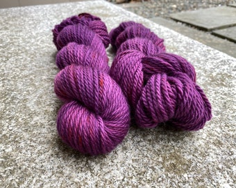 Berry Patch Bulky superwash merino wool hand dyed yarn. 3-ply chunky yarn.