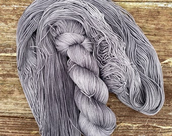 Anthracite Fingering/Sock sw Merino wool/RECYCLED NYLON hand dyed yarn. 2-ply 80/20 Eco friendly yarn.