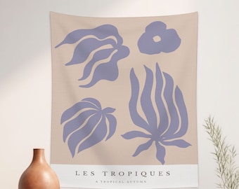 Floral Tapestry Wall Hanging | Abstract Botanic Decor